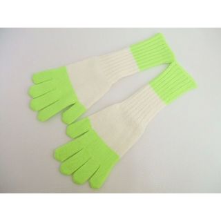 EZ DO by EACH TIME 新品 Border Gloves サイズS 手袋 イエロー ホワイト メンズ イーチタイム【中古】1-0311T♪(手袋)