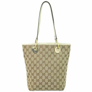 グッチ(Gucci)の本物 グッチ GUCCI GGキャンバス ショルダーバッグ トートバッグ ブラウン 120840 バッグ 中古(ショルダーバッグ)