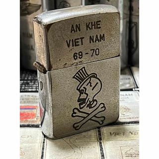 ジッポー(ZIPPO)の【ベトナムZIPPO】本物 1969年製ベトナムジッポー「髑髏」AN KHE(タバコグッズ)