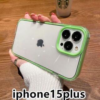 iphone15plusケース カーバーおしゃれ グリーン 7(iPhoneケース)
