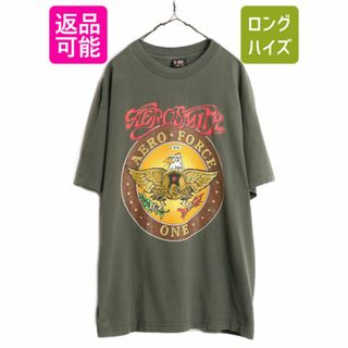 90s ★ エアロスミス 1998 ツアー プリント Tシャツ メンズ XL / 90年代 オールド AEROSMITH オフィシャル 当時物 バンド ロック GIANT 緑(Tシャツ/カットソー(半袖/袖なし))