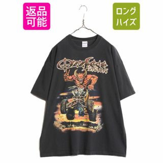 00s ★ オジーオズボーン フェス プリント Tシャツ メンズ XL / 00年代 OZZY OSBOURNE オフィシャル 当時物 バンド ロック Ozzfest 2004 黒(Tシャツ/カットソー(半袖/袖なし))