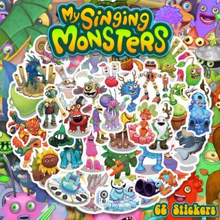 My Singing Monsters ステッカー 62枚セット 防水 シール(キャラクターグッズ)