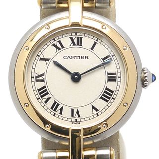 カルティエ(Cartier)のカルティエ パンテール ヴァンドームSM 2ロウ SS×YG アイボリー文字盤(腕時計)