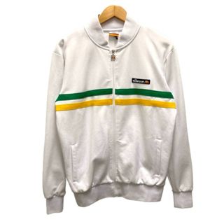 ellesse - エレッセ ジャージ ブルゾン アウター ライン ワンポイントロゴ 長袖 S 白