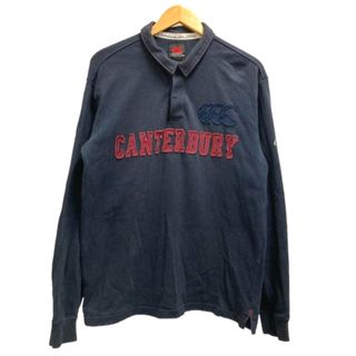 CANTERBURY - CANTERBURY ラガーシャツ ポロシャツ 長袖 XL ネイビー レッド