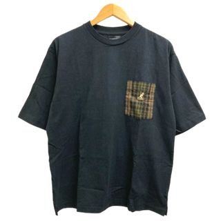 カンゴール(KANGOL)のKANGOL Tシャツ カットソー ワンポイント ロゴ 刺繍 半袖 L ブラック(Tシャツ/カットソー(半袖/袖なし))