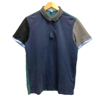 ユニクロ(UNIQLO)のUNIQLO ポロシャツ カットソー 半袖 無地 XL ネイビー グリーン(ポロシャツ)