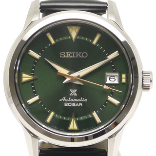 セイコー(SEIKO)のセイコー アルピニスト SBDC149 自動巻き グリーン文字盤 SS×革(腕時計(アナログ))