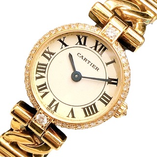 カルティエ(Cartier)の　カルティエ Cartier レディースウォッチ ホワイト K18イエローゴールド K18YG レディース 腕時計(腕時計)