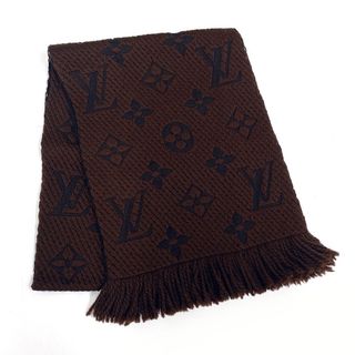 ルイヴィトン(LOUIS VUITTON)のルイヴィトン マフラー エシャルプ ロゴマニア  413287 ブラウ(マフラー/ショール)