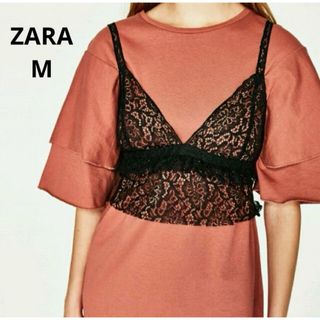 ザラ(ZARA)のZARA ビスチェ　レースビスチェ　M UNIQLO しまむら　GU ニコアンド(キャミソール)