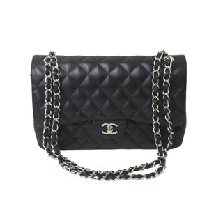 シャネル(CHANEL)の極美品 CHANEL シャネル チェーンショルダーバッグ マトラッセ30 Wフラップラップ ブラックシルバー 19番台 中古 64059(ショルダーバッグ)