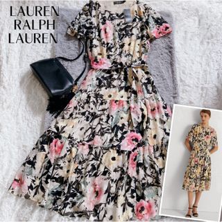 ラルフローレン(Ralph Lauren)の【ラルフローレン】未使用✨ゆったり フラワー ロングワンピース ティアード XL(ロングワンピース/マキシワンピース)