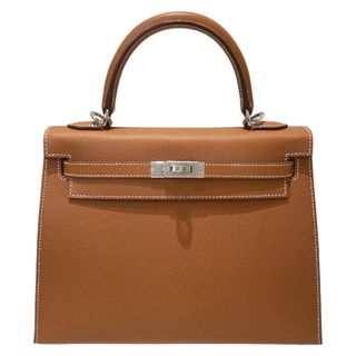 エルメス(Hermes)の　エルメス HERMES ケリー25　外縫い B刻 ゴールド/シルバー金具  エプソン レディース ハンドバッグ(ハンドバッグ)