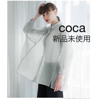 コカ(coca)のcoca シアー　トップス(シャツ/ブラウス(長袖/七分))