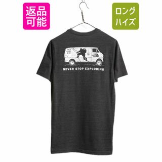 ザノースフェイス(THE NORTH FACE)のノースフェイス 両面 ロゴ プリント 半袖 Tシャツ メンズ S / 古着 The North Face 半袖Tシャツ アウトドア バックプリント スリムフィット(Tシャツ/カットソー(半袖/袖なし))