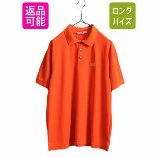 ノースフェイス 半袖 ポロシャツ メンズ L / The North Face アウトドア 半袖シャツ ストレッチ ワンポイント ボックス オレンジ ロゴ刺繍