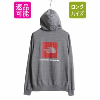 ザノースフェイス(THE NORTH FACE)のノースフェイス フルジップ 両面 プリント フード パーカー レディース L / 古着 The North Face アウトドア ストレッチ ワンポイント 薄手(パーカー)