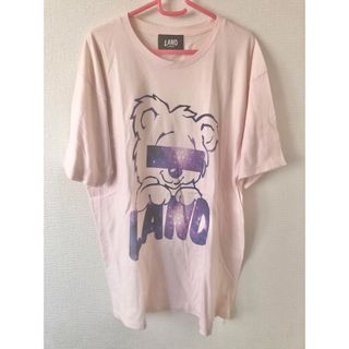 ミルクボーイ(MILKBOY)のland by milkboy クマ 熊 SPACE 宇宙 Tシャツ ピンク(Tシャツ(半袖/袖なし))