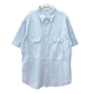 リーバイス(Levi's)のリーバイス Levi's シャツ 半袖 ストライプ LL 青 ブルー /CT(シャツ)