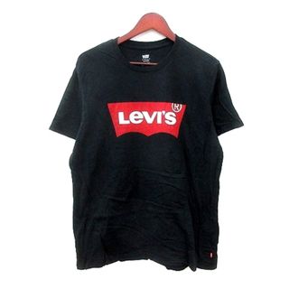 リーバイス カットソー Tシャツ クルーネック プリント 半袖 L 黒 ブラック