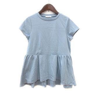 ピーチジョン(PEACH JOHN)のピーチジョン PEACH JOHN カットソー クルーネック 半袖 M 水色(カットソー(半袖/袖なし))