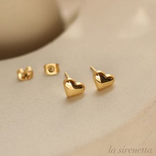 トゥデイフル(TODAYFUL)のstainless heart pierce *gold(ピアス)