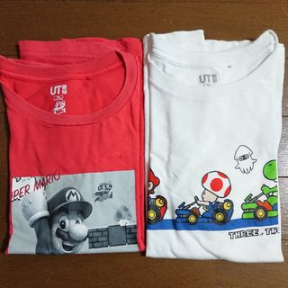 ユニクロ(UNIQLO)の[専用]ユニクロ マリオTシャツ 2枚セット 140cm 130cm(Tシャツ/カットソー)