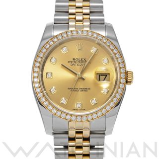 ロレックス(ROLEX)の中古 ロレックス ROLEX 116243G ランダムシリアル シャンパン /ダイヤモンド メンズ 腕時計(腕時計(アナログ))