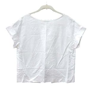 モガ(MOGA)のモガ Tシャツ カットソー フレンチスリーブ ボートネック バックスリット 白(Tシャツ(半袖/袖なし))