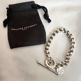 【美品】PHILIPPE AUDIBERT チェーンブレスレット シルバー 