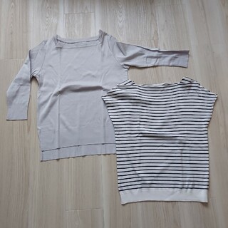 カットソー　2枚セット(Tシャツ(長袖/七分))