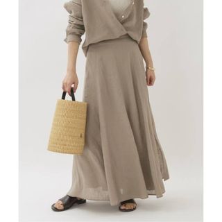 プラージュ(Plage)の美品　 plage プラージュ スリットリネンスカート(ロングスカート)