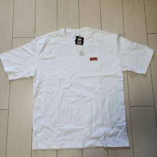 ジーユー(GU)のGU　MEN　ビッグＴ　MARVEL 1+E　00 WHITE(Tシャツ/カットソー(半袖/袖なし))