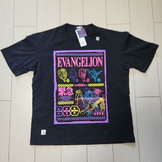 ジーユー(GU)のGU　MEN　ビッグＴ　5分袖　EVANGELION 2　09 BLACK(Tシャツ/カットソー(半袖/袖なし))