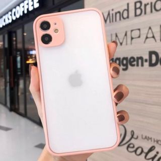 iPhone15Proケース マットクリア ピンク おしゃれ 韓国 TPU 新品(iPhoneケース)