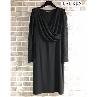 Ralph Lauren - LAUREN RALPH LAUREN ストレッチカシュクール ワンピース