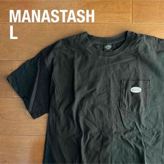 MANASTASH L 半袖Tシャツ 黒/ブラック