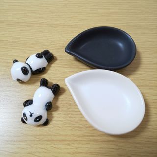 ぱんだ箸置き 小皿 セット(食器)