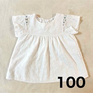 ニシマツヤ(西松屋)の西松屋 お花刺繍 チュニック 夏服 子供服 100(Tシャツ/カットソー)