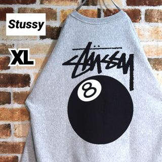 ステューシー(STUSSY)の《ステューシー》正規・新品タグ　8ボール　グレー　XL　スウェット(スウェット)