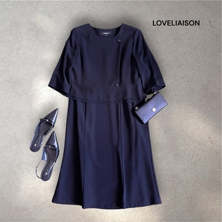 ラブリエゾン フォーマル ワンピース 3Lサイズ 礼服 喪服 半袖 大きいサイズ(礼服/喪服)