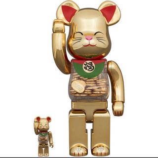 メディコムトイ(MEDICOM TOY)のBE@RBRICK 招き猫 小判 開運 金メッキ 100％ & 400％(その他)