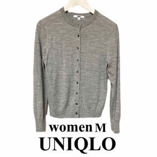 ユニクロ(UNIQLO)のユニクロ エクストラファインメリノ クルーネックカーディガン used(カーディガン)