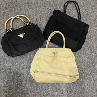 プラダ(PRADA)のまとめ 3点 セット プラダ テスート ナイロン 三角ロゴ レザー トート バッグ ショルダー ハンド メンズ レディース EEM T18-1(トートバッグ)