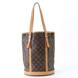 ルイヴィトン(LOUIS VUITTON)の極美品 ルイヴィトン モノグラム バケット GM M42236 レザー トート バッグ 肩掛け ショルダー ハンド A4 レディース YYM V21-6(トートバッグ)