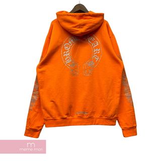 クロムハーツ(Chrome Hearts)のCHROME HEARTS Malibu Limited Horseshoe Pullover Hoodie クロムハーツ マリブリミテッド ホースシュー プルオーバーフーディ パーカー マイアミ限定 オレンジ×シルバー サイズL【240524】【新古品】【me04】(パーカー)