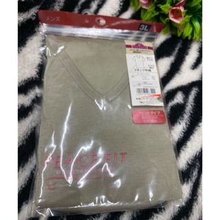 イオン(AEON)の大きい服　イオン　トップバリュー  Vネック　半袖　3L 新品　ピースフィット(その他)