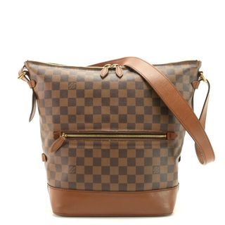 ルイヴィトン(LOUIS VUITTON)の極美品 ルイヴィトン ダミエ ディアヌ N41544 レザー ショルダーバッグ 斜め掛け ハンド トート 本革 A4 レディース EHM AB9-4(ショルダーバッグ)